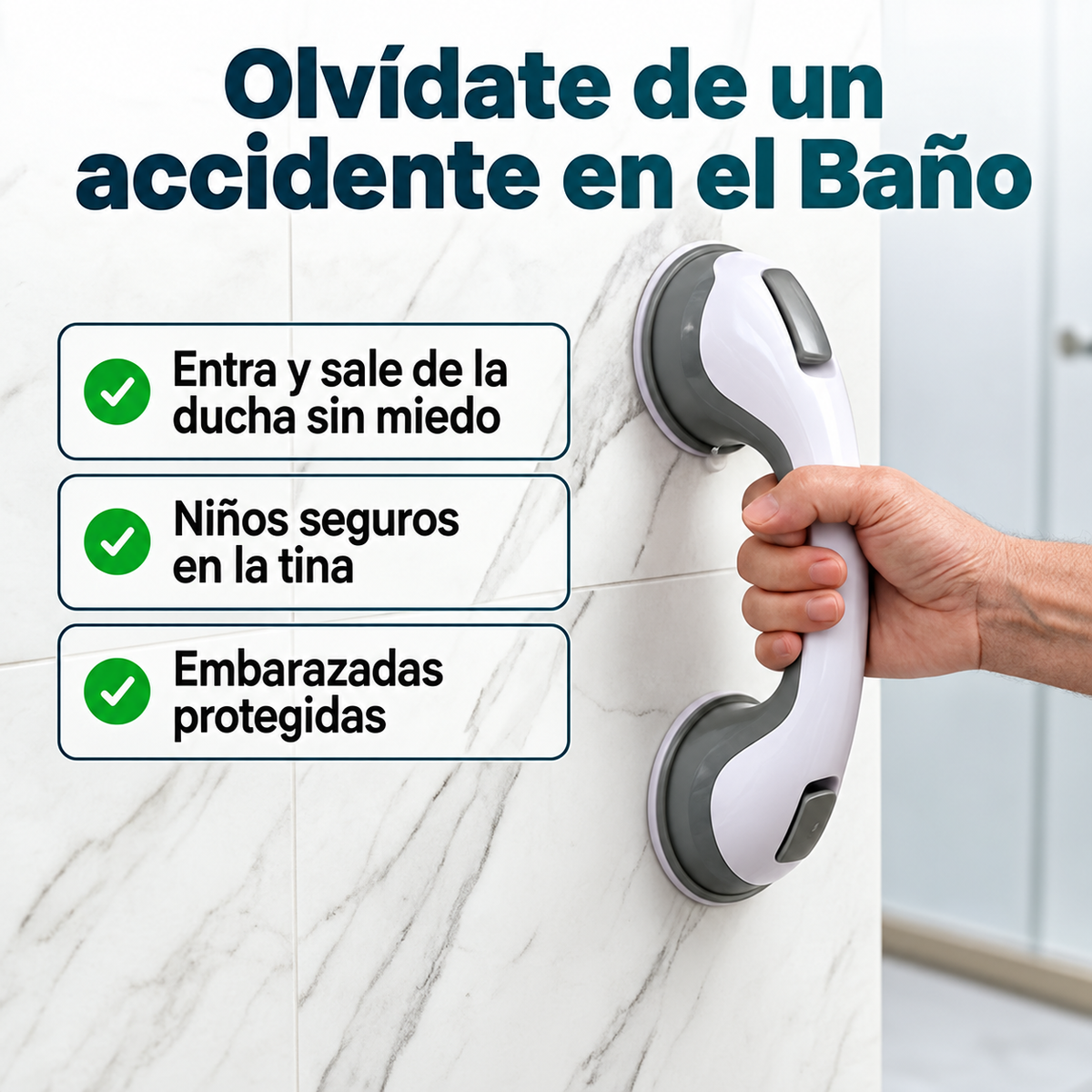 Manilla seguridad baño