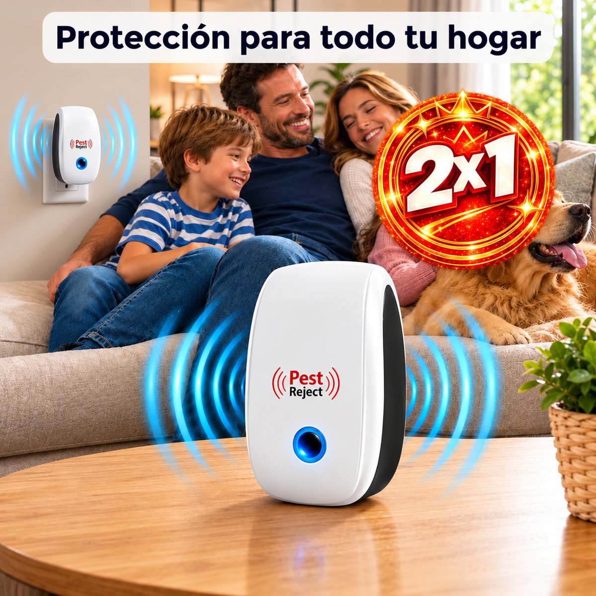 Pack 2 Repelentes Ultrasonicos Plagas